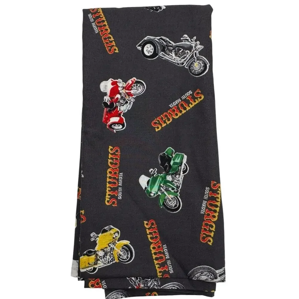Vintage Sturgis South Dakota Quilting Fabric Motorcycles Robert Kaufman 1 Yard